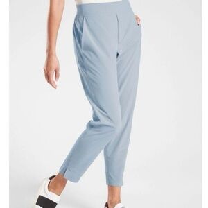 Athleta Brooklyn Pant - High Rise Light Blue Ankle Pants Size Large Athleisure